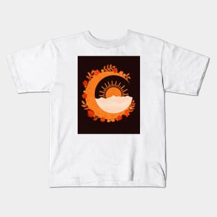 Mountains On Moon Kids T-Shirt